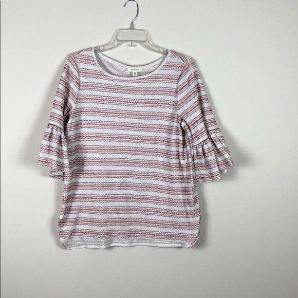 Max Studio Top Topstitched Bell Sleeve - Picture 7 of 8